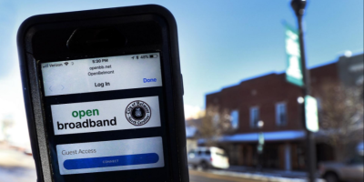 Open broadband Logo on the phone