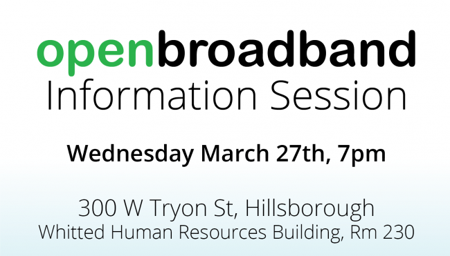 Open broadband Information session update flyer
