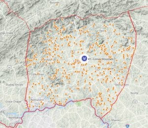 Map of waitlist signups