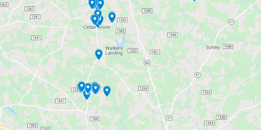 Map of recent fixed-wireless instalaltions