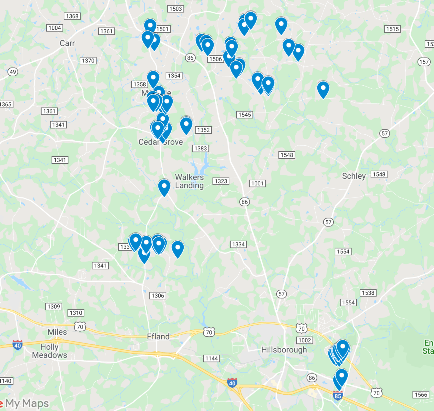 Map of recent fixed-wireless instalaltions