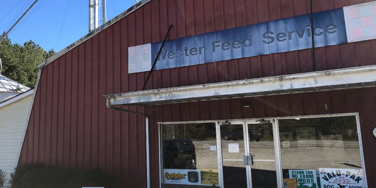 Wester Feed Service red building front.