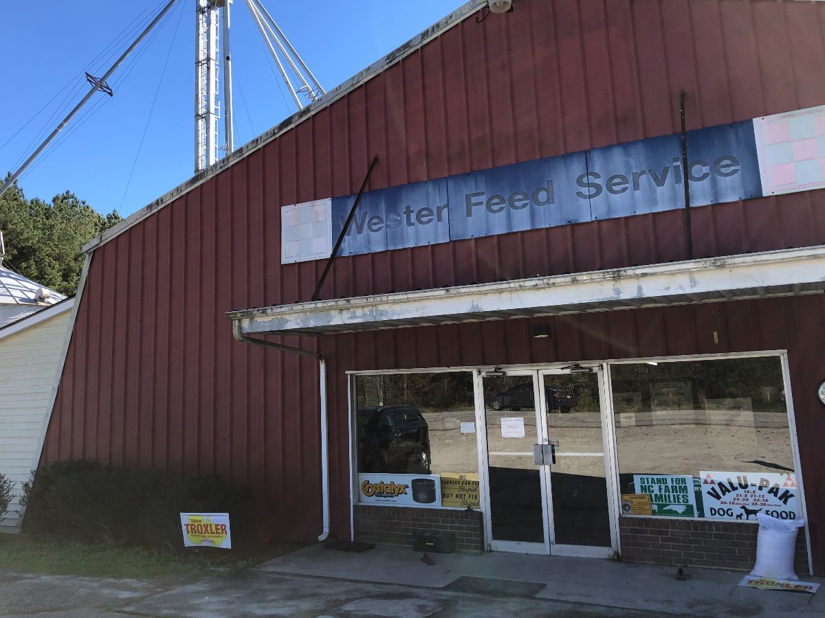 Wester Feed Service red building front.
